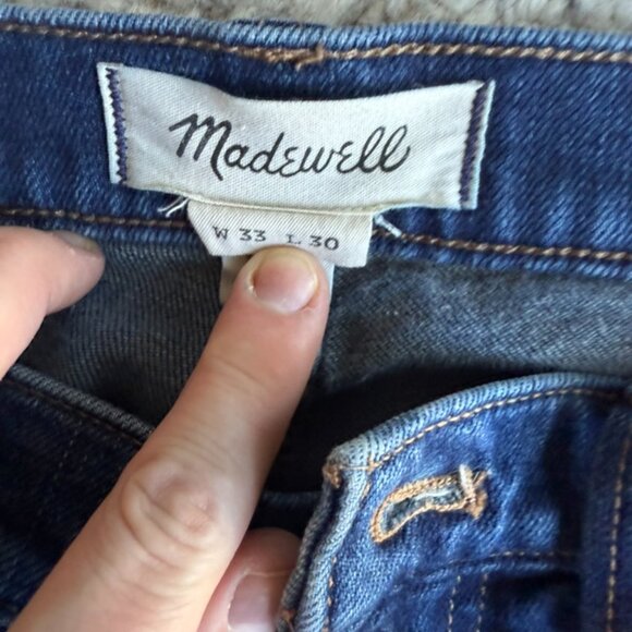 Madewell Athletic Slim Jeans Blue W33 L30 - Picture 3 of 4